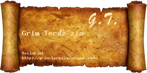 Grim Terézia névjegykártya